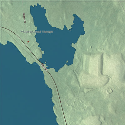 Terrain and local geography detail from the East Millinocket, Maine map