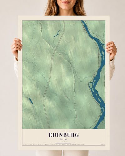 Edinburg, Maine map print - 24 x 36 archival matte print