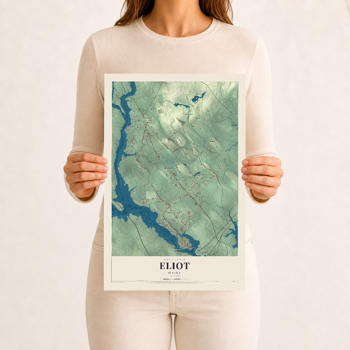 Eliot, Maine map print - 12 x 18 archival matte print