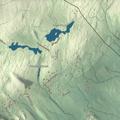 Terrain and local geography detail from the Eliot, Maine map