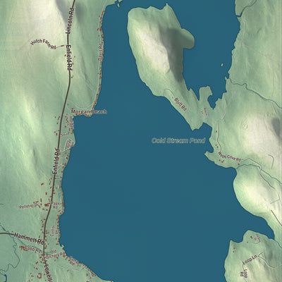 Terrain and local geography detail from the Enfield, Maine map