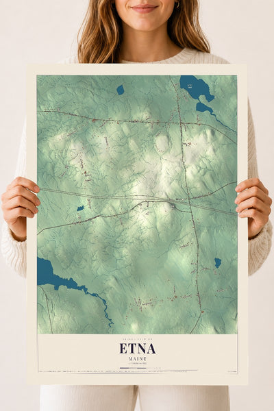 Etna, Maine map print - 18 x 24 archival matte print
