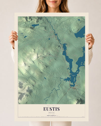 Eustis, Maine map print - 24 x 36 archival matte print