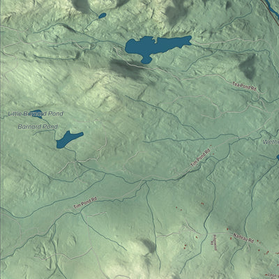 Terrain and local geography detail from the Eustis, Maine map