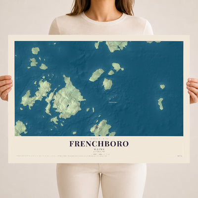 Frenchboro, Maine map print - 18 x 24 archival matte print