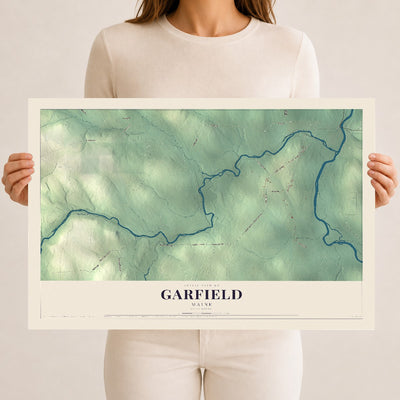 Garfield, Maine map print - 12 x 18 archival matte print