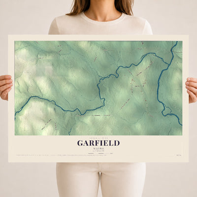 Garfield, Maine map print - 18 x 24 archival matte print