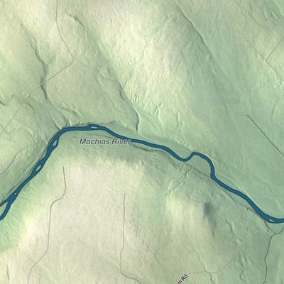 Terrain and local geography detail from the Garfield, Maine map