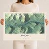 Map of Gilead, Maine, 12 x 18 inch unframed archival matte print