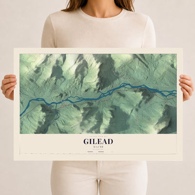 Gilead, Maine map print - 12 x 18 archival matte print