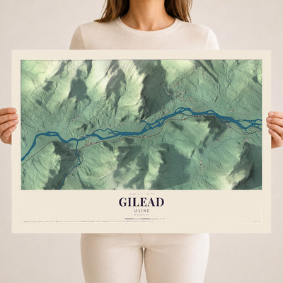 Gilead, Maine map print - 18 x 24 archival matte print