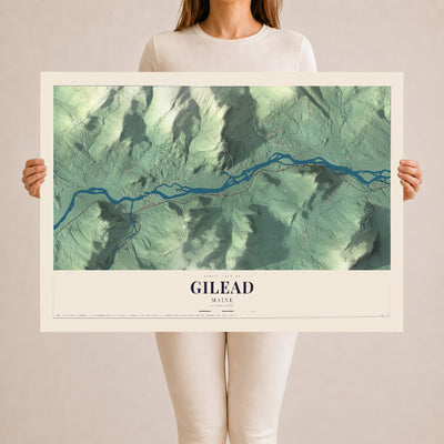 Gilead, Maine map print - 24 x 36 archival matte print