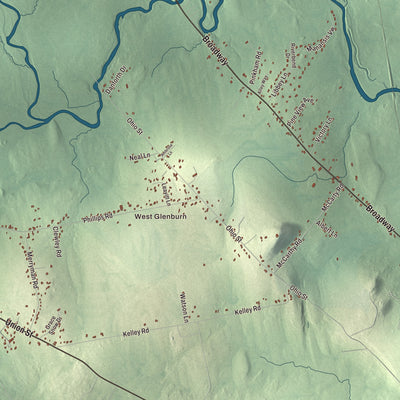 Street and neighborhood detail from the Glenburn, Maine map