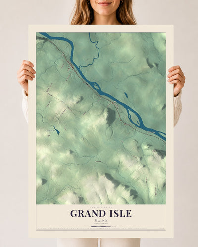 Grand Isle, Maine map print - 24 x 36 archival matte print