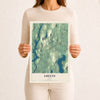 Map of Greene, Maine, 12 x 18 inch unframed archival matte print