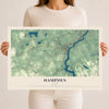 Map of Hampden, Maine, 12 x 18 inch unframed archival matte print