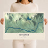Map of Hanover, Maine, 12 x 18 inch unframed archival matte print