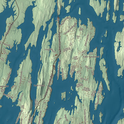 Street and neighborhood detail from the Harpswell, Maine map