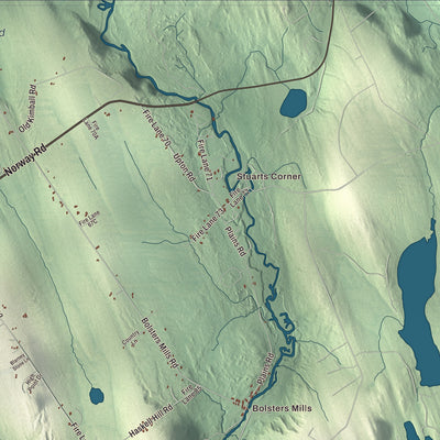 Street and neighborhood detail from the Harrison, Maine map
