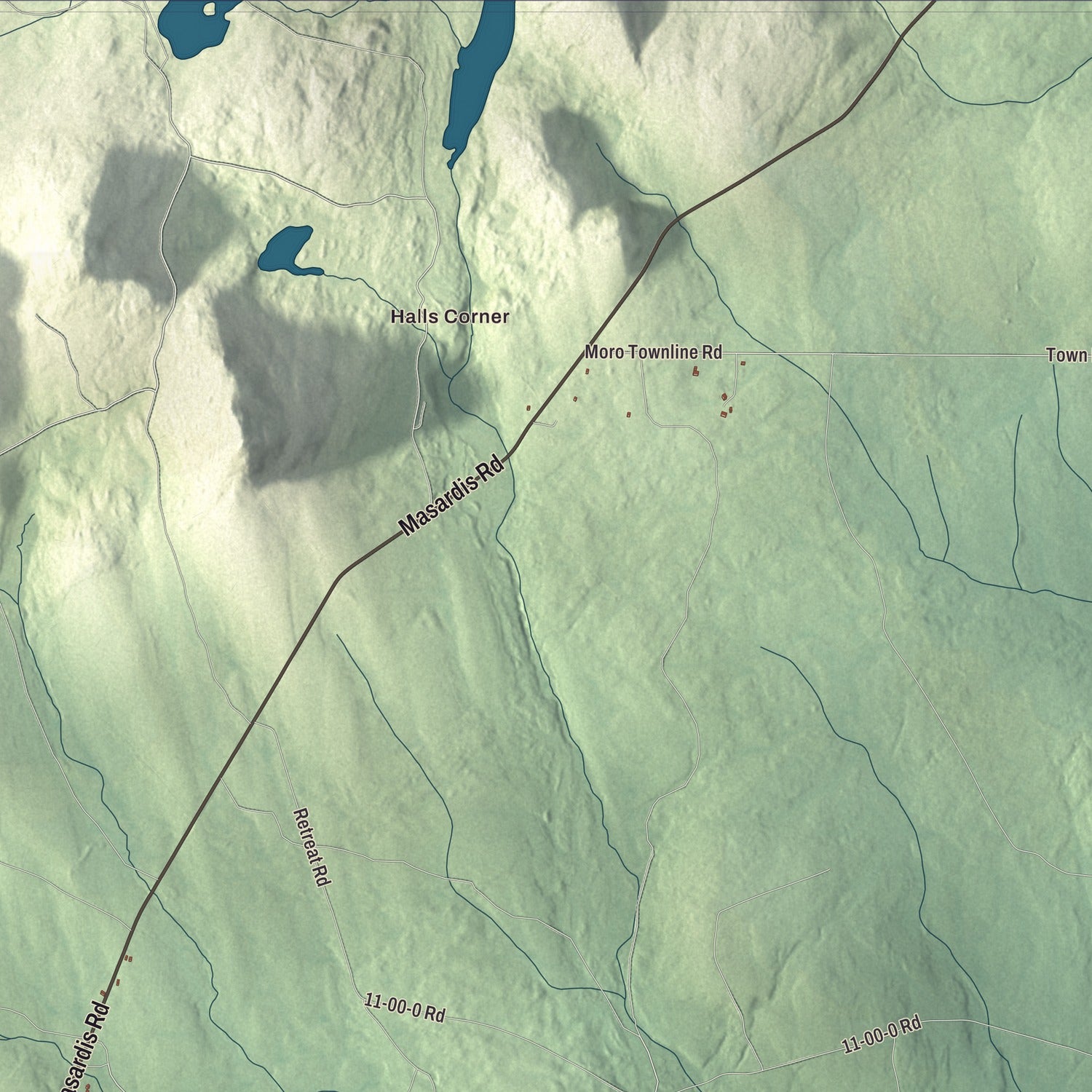 Street and neighborhood detail from the Hersey, Maine map