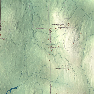 Street and neighborhood detail from the Hodgdon, Maine map