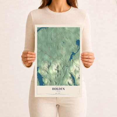 Holden, Maine map print - 12 x 18 archival matte print