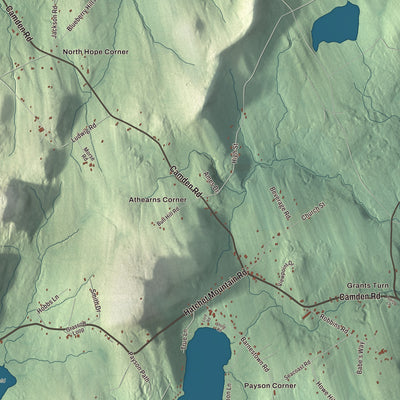 Street and neighborhood detail from the Hope, Maine map