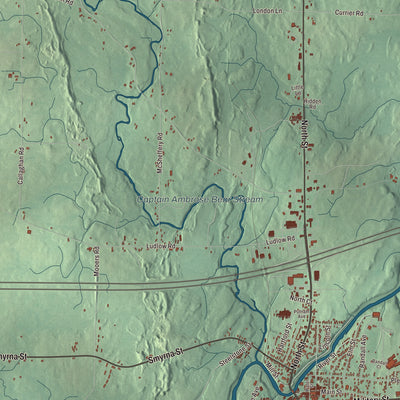 Terrain and local geography detail from the Houlton, Maine map