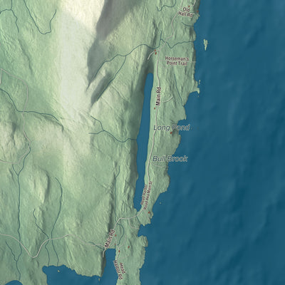 Street and neighborhood detail from the Isle au Haut, Maine map