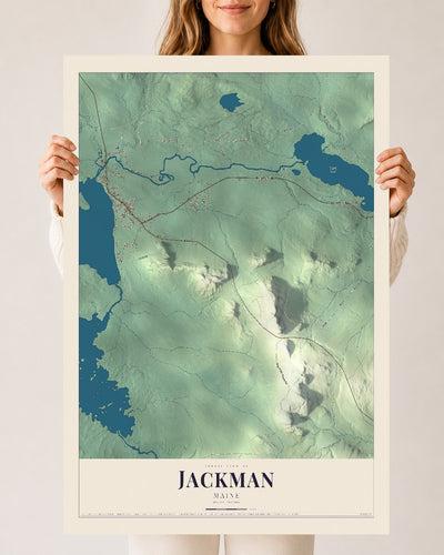 Jackman, Maine map print - 24 x 36 archival matte print