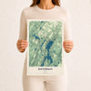 Map of Jefferson, Maine, 12 x 18 inch unframed archival matte print