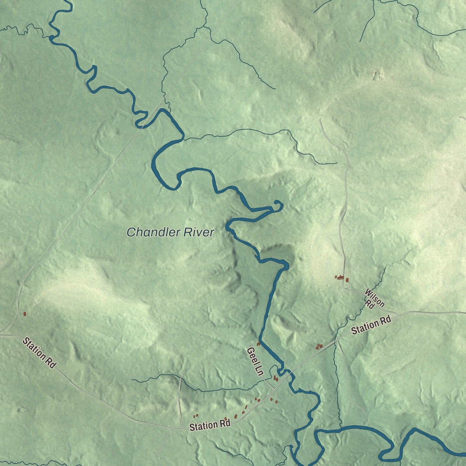Terrain and local geography detail from the Jonesboro, Maine map