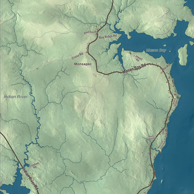 Terrain and local geography detail from the Jonesport, Maine map