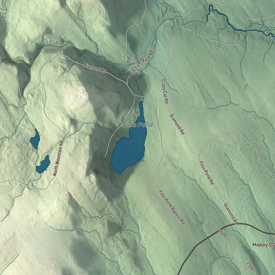 Terrain and local geography detail from the Kingsbury, Maine map