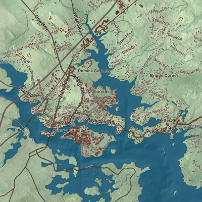 Street and neighborhood detail from the Kittery, Maine map