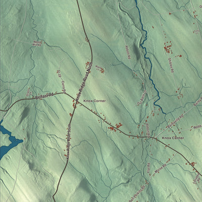Street and neighborhood detail from the Knox, Maine map
