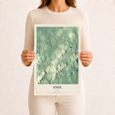 Knox, Maine map print - 12 x 18 archival matte print