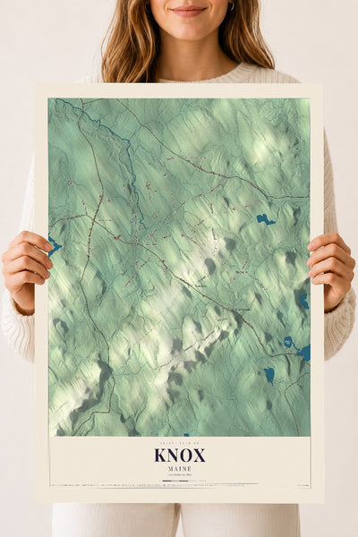 Knox, Maine map print - 18 x 24 archival matte print