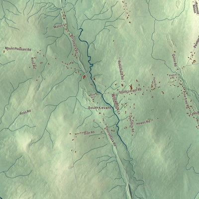 Street and neighborhood detail from the Levant, Maine map