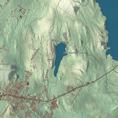 Terrain and local geography detail from the Lewiston, Maine map