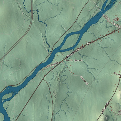 Street and neighborhood detail from the Lincoln, Maine map