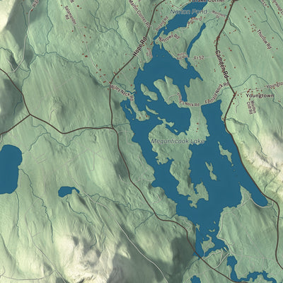 Terrain and local geography detail from the Lincolnville, Maine map