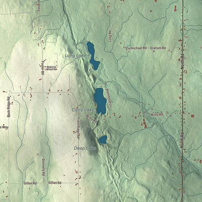 Terrain and local geography detail from the Littleton, Maine map