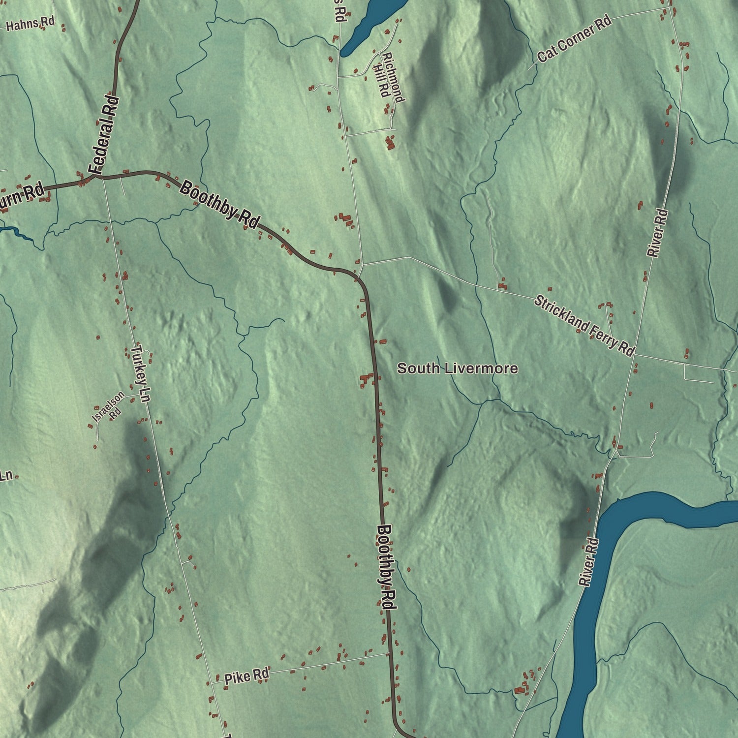 Street and neighborhood detail from the Livermore, Maine map