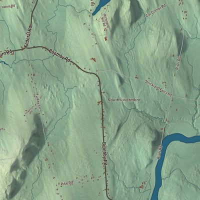 Street and neighborhood detail from the Livermore, Maine map