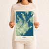 Map of Lubec, Maine, 12 x 18 inch unframed archival matte print