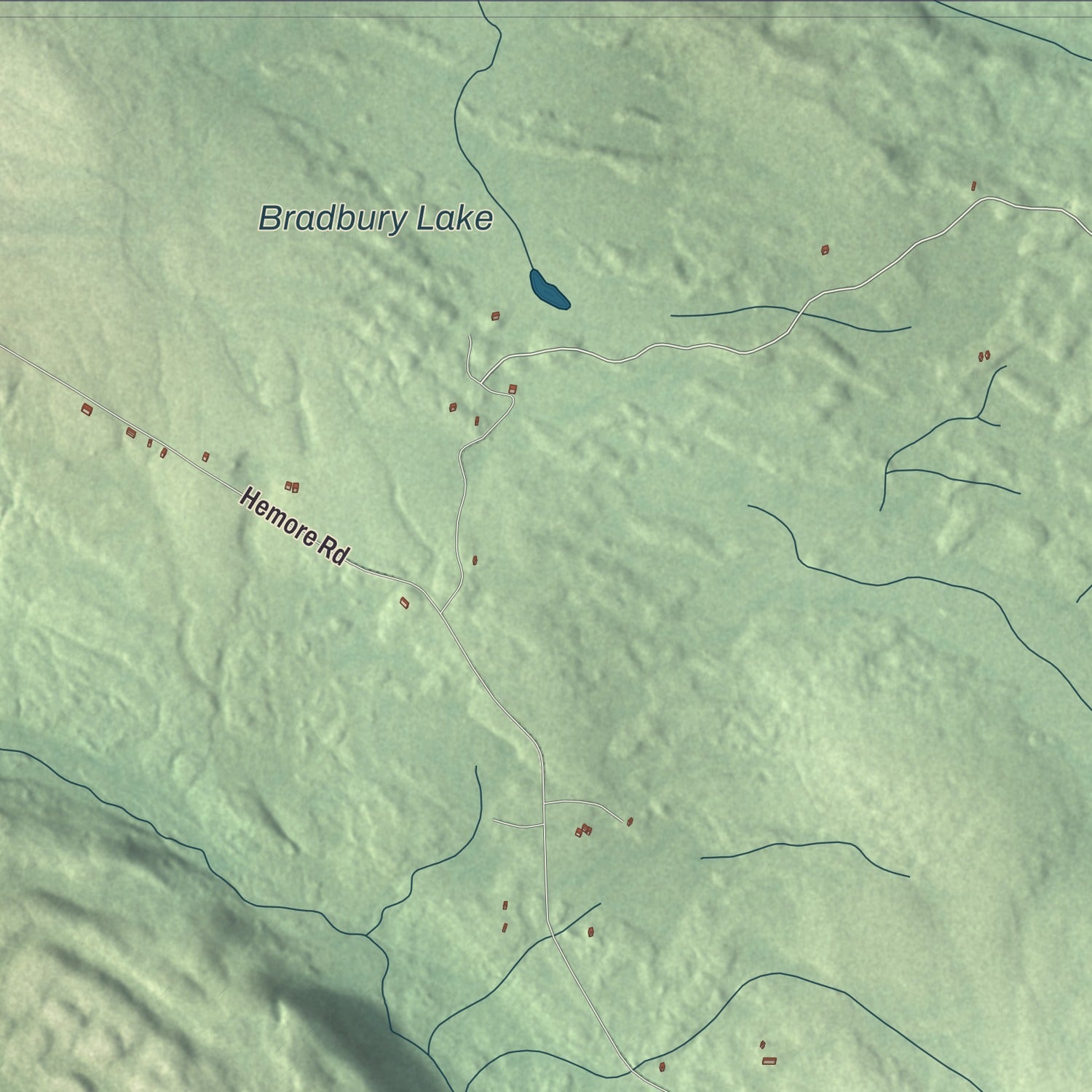 Terrain and local geography detail from the Ludlow, Maine map