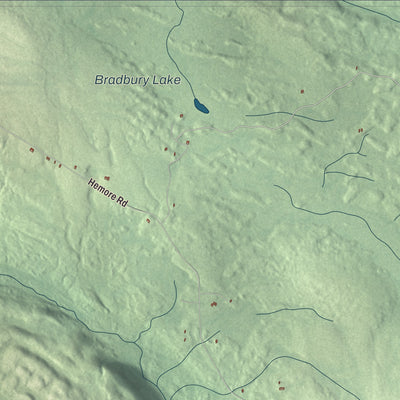 Terrain and local geography detail from the Ludlow, Maine map
