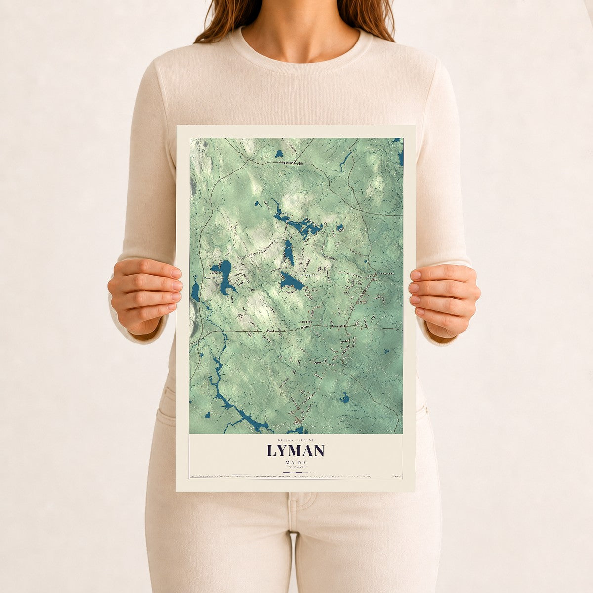 Lyman, Maine map print - 12 x 18 archival matte print