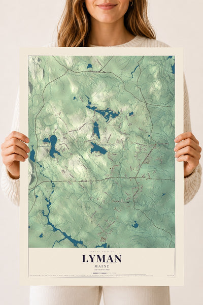 Lyman, Maine map print - 18 x 24 archival matte print